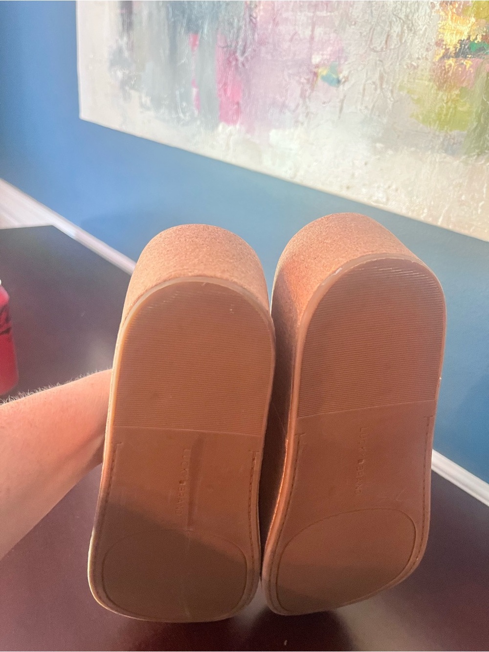 Lucky Brand Lellina Platform Thong Sandals Excellent Condition - Picture 6 of 16